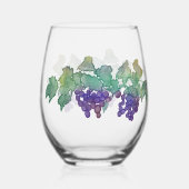 Wijndruiven Stemless wijnglas Zonder Voet (Achterkant)