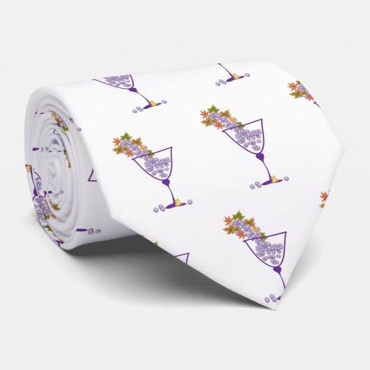 Wijndruiven — Stropdas (Opgerold)