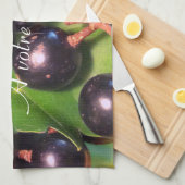 Wijndruiven Theedoek (Quarter Fold)