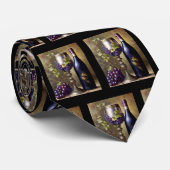 Wijndruiven Toscaanse  Wijnliefhebbers Stropdas (Opgerold)