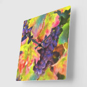 Wijndruiven van wijngaard keukendecor vierkante klok (Hoek)