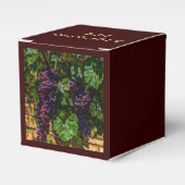 Wijndruiven van wijngaarden met wijnstok, zonnig bedankdoosjes (Voorkant Zijde)