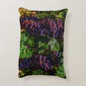 Wijndruiven van wijngaarden met wijnstok, zonnig decoratief kussen (Achterkant (Verticaal))