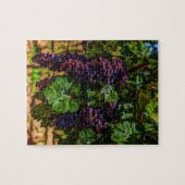 Wijndruiven van wijngaarden met wijnstok, zonnig legpuzzel (Horizontaal)