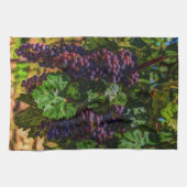Wijndruiven van wijngaarden met wijnstok, zonnig theedoek (Horizontaal)