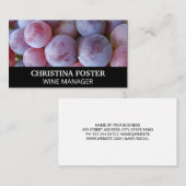 Wijndruiven Visitekaartje (Voorkant / Achterkant)