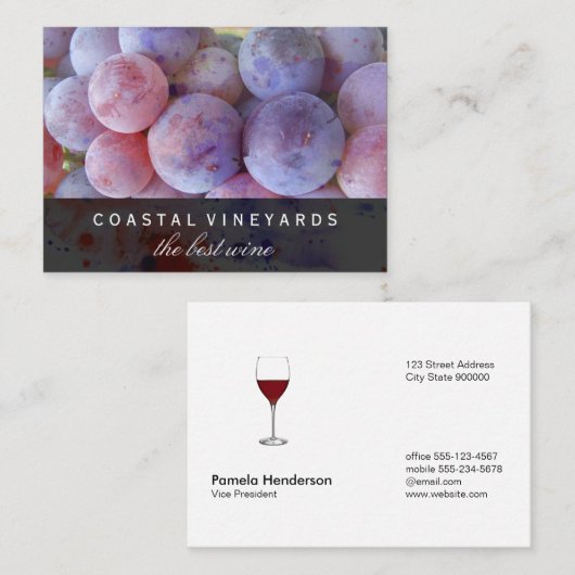 Wijndruiven Visitekaartje (Voorkant / Achterkant)