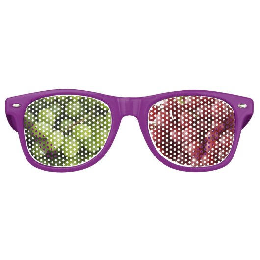 Wijndruiven Volwassenretro Party Shades, Paars Retro Zonnebril (Voorkant)