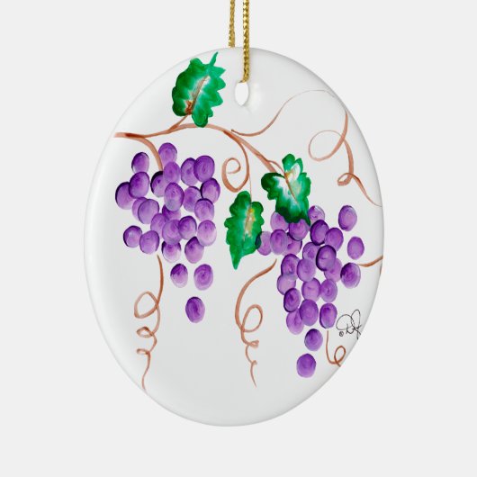 Wijndruiven voor sierdoeleinden keramisch ornament (Rechts)