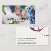 Wijndruiven | Wijn Glas Visitekaartje (Voorkant / Achterkant)