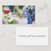 Wijndruiven | Wijnglas en wijnstokken Visitekaartje (Voorkant / Achterkant)