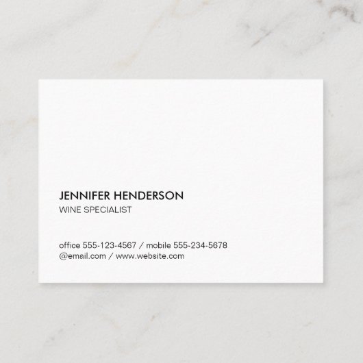 Wijndruiven Wijnglas Visitekaartje (Achterkant)