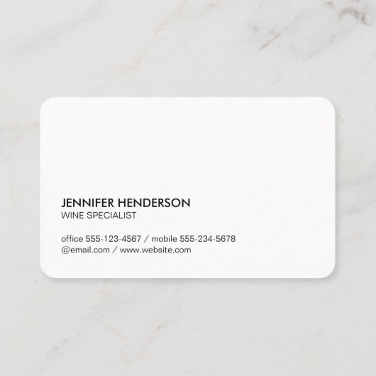 Wijndruiven Wijnglas Visitekaartje (Achterkant)