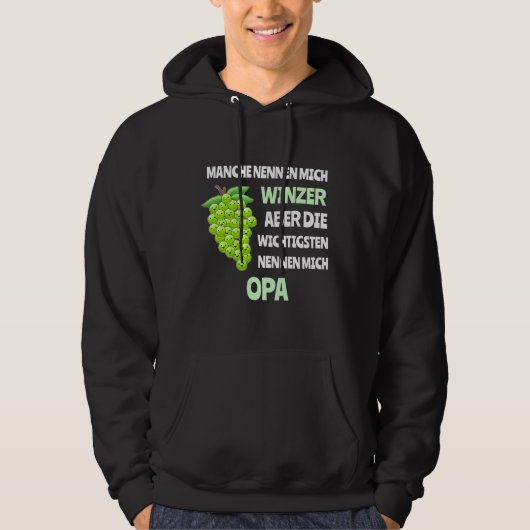 Wijndruiven Wijnmaker Wijnproeverij Hoodie (Voorkant)