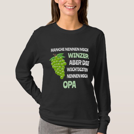 Wijndruiven Wijnmaker Wijnproeverij T-shirt (Voorkant)