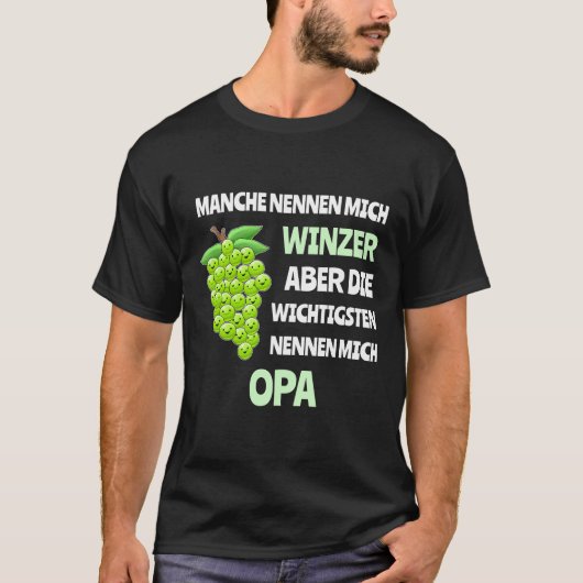 Wijndruiven Wijnmaker Wijnproeverij T-shirt (Voorkant)