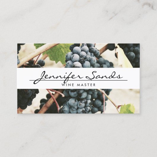 WIJNDRUIVEN, WIJNMAKERIJ, WIJNMASTER Visitekaartje (Voorkant)