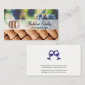 Wijndruiven | wijnvat | Kurken Visitekaartje (Voorkant / Achterkant)