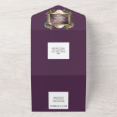 wijnembleem lijst Bourgondische gouddruiven All In One Uitnodiging (Buitenkant)