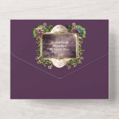 wijnembleem lijst Bourgondische gouddruiven All In One Uitnodiging (Achterkant)