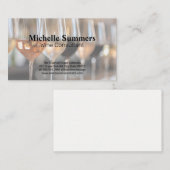 Wijnen om te proeven aan de bar visitekaartje (Voorkant / Achterkant)