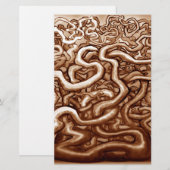 Wijnen van bruin briefpapier (Voorkant / Achterkant)