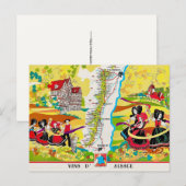 Wijnen van de Elzas Vintage Kaart (Voorkant / Achterkant)