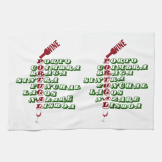 Wijnen van Portugal Portugese wijn All-Over Print Theedoek