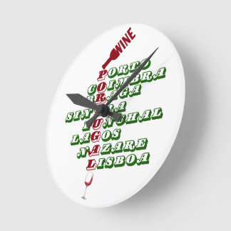 Wijnen van Portugal Portugese Wijnwandklokken Ronde Klok