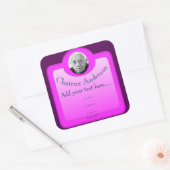 Wijnetiket dat volledig kan worden Gepersonaliseer Vierkante Sticker (Envelop)