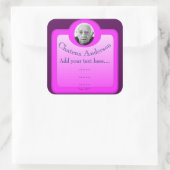 Wijnetiket dat volledig kan worden Gepersonaliseer Vierkante Sticker (Tas)