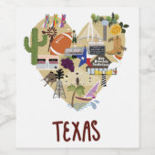 Wijnetiket Texas Wijn Etiket (Enkel label)