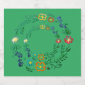 WIJNETIKETTEN KUNST EN DESIGN SPARKLING WIJNETIKET (Enkel label)