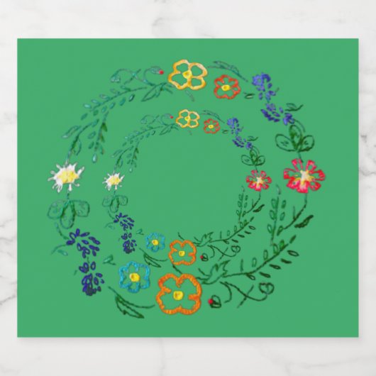 WIJNETIKETTEN KUNST EN DESIGN SPARKLING WIJNETIKET (Enkel label)