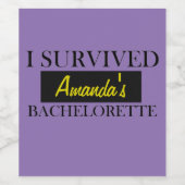 Wijnetiketten met vrijgezellen wijn etiket (Enkel label)