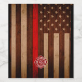 Wijnetiketten voor brandweerlieden wijn etiket (Enkel label)