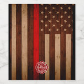 Wijnetiketten voor brandweerlieden wijn etiket (Enkel label)