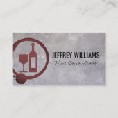 Wijnexpert | Glas en fles Visitekaartje (Voorkant)
