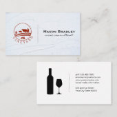 Wijnexpert | Glas en fles | Wijngaarden Visitekaartje (Voorkant / Achterkant)