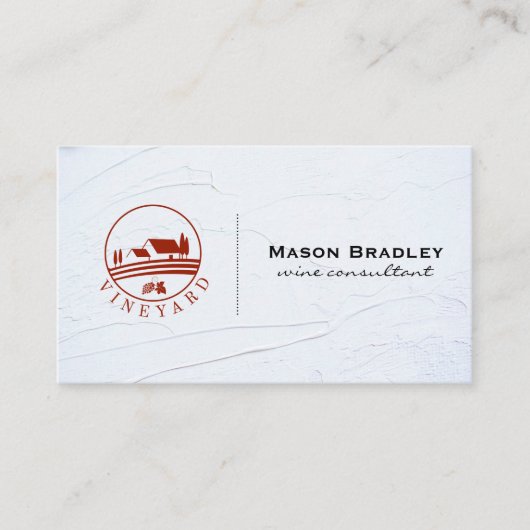 Wijnexpert | Glas en fles | Wijngaarden Visitekaartje (Voorkant)