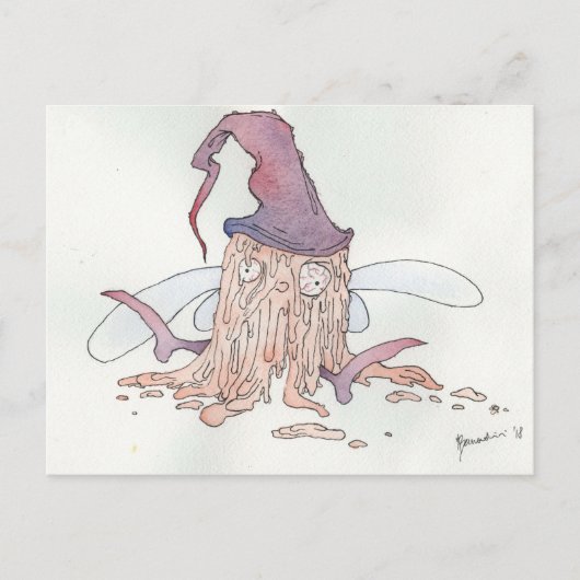 Wijnfee - briefkaart bij kamertemperatuur horizont (Voorkant)