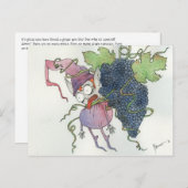 Wijnfee - Ik drink alleen horizontale tekst Briefkaart (Voorkant / Achterkant)