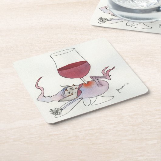 Wijnfee Kartonnen Onderzetters (Schuin)