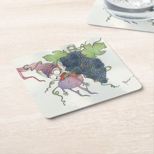 Wijnfee Kartonnen Onderzetters (Schuin)