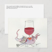 Wijnfee - stengelhorizontale tekst briefkaart (Voorkant / Achterkant)