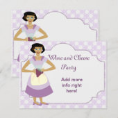 Wijnfeest of proeverij Uitnodigen Kaart (Voorkant / Achterkant)