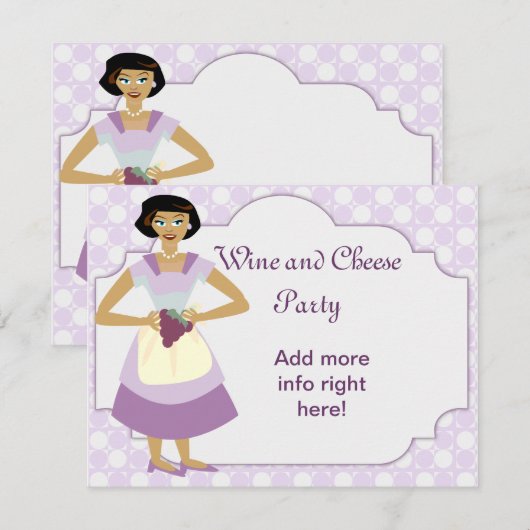 Wijnfeest of proeverij Uitnodigen Kaart (Voorkant / Achterkant)