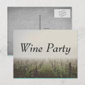 Wijnfeest Wijngaard Uitnodiging op maat Briefkaart (Voorkant / Achterkant)