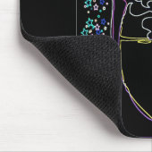 Wijnfeestdag in Neon-Mousepad Muismat (Hoek)