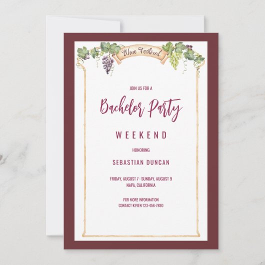 Wijnfestival Kaart (Voorkant)